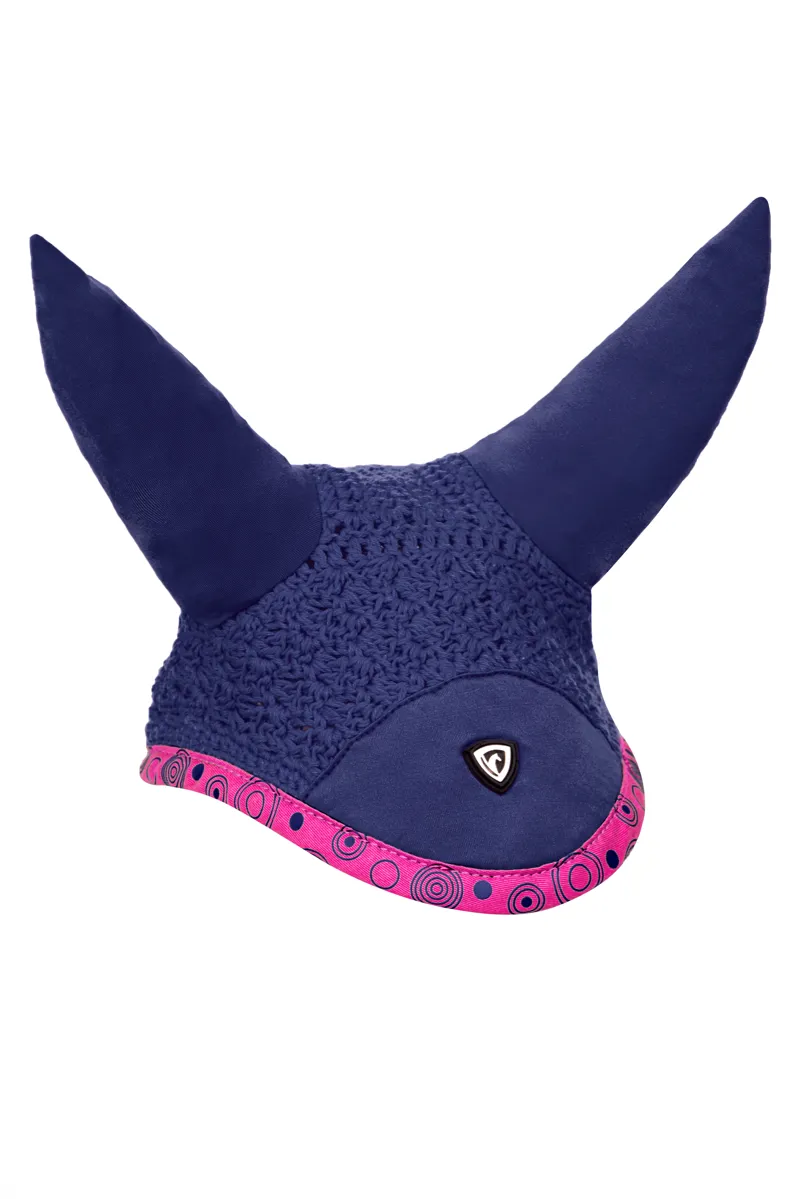 Hy Equestrian DynaMizs Ecliptic Fly Veil - Navy/Magenta